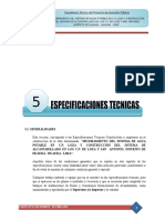 Especificaciones Técnicas Agua y Alcantarillado