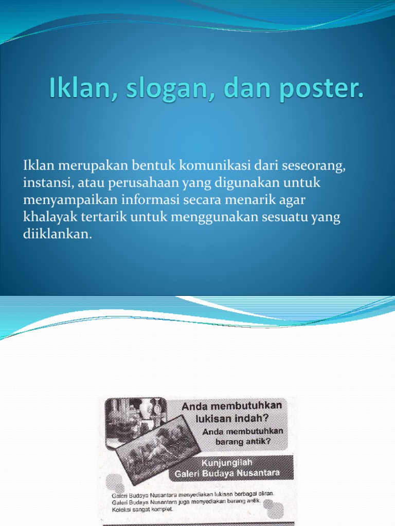 Iklan Slogan Dan Poster