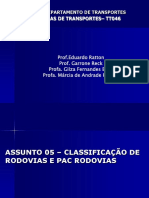 Unidade 01 - Classificação Das Rodovias