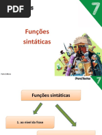 funçoes sintáticas 7 ano paratexto