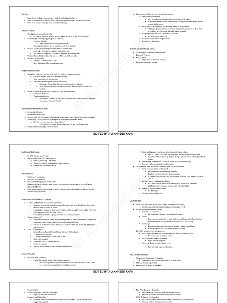 Evolution of the Modern State System | PDF | Soviet Union | World Politics