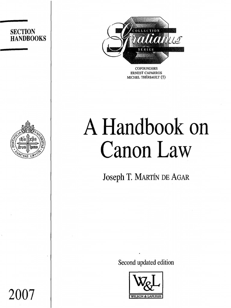 Handbook On Canon Law PDF Eucharist Anglicanism