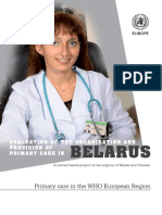 Evaluation of The Organization and Provision of Primary Care in Belarus