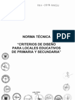 Norma Técnica Criterios de Diseño para Locales Educativos de Primaria y Secundaria