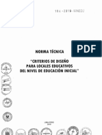 Norma Técnica Criterios de Diseño para Locales Educativos Del Nivel de Educación Inicial