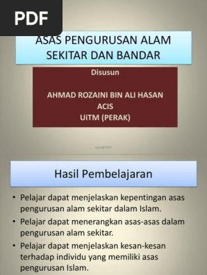 Asas Pengurusan Alam Sekitar Dan Bandar m4  PDF