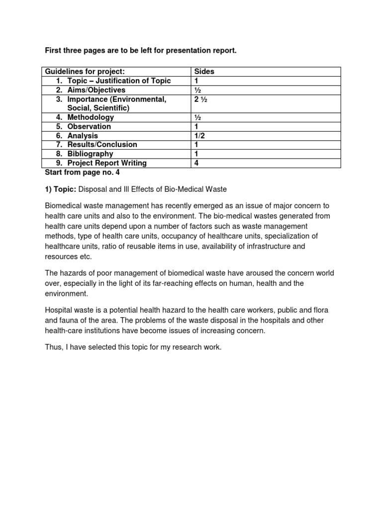 Bio Medical Waste PDF Waste Management Health Care
