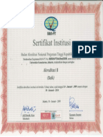 Surat Keterangan Akreditasi Institusi Gundar 2009-2014