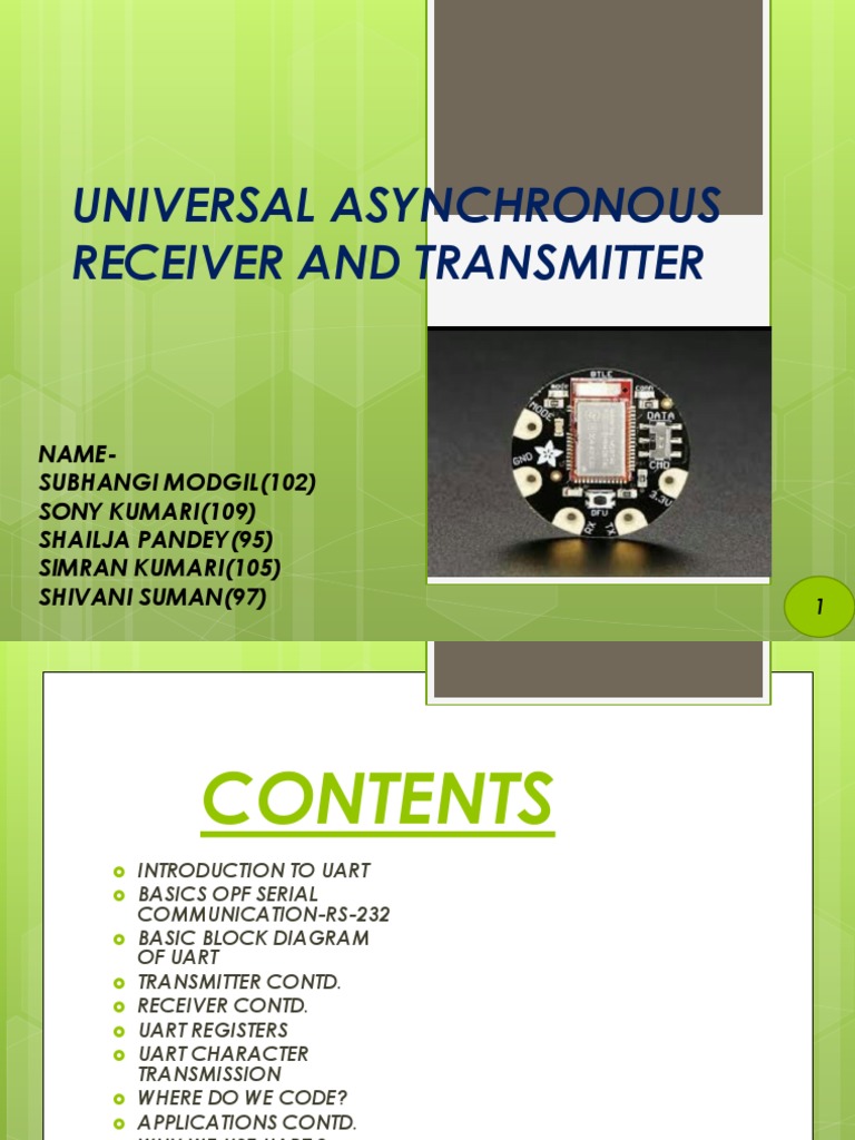 Universal Asynchronous Receiver and Transmitter | PDF ...
