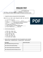 English Test: Colegio El Arrayán San Pedro de La Paz Miss Marlen Bravo C