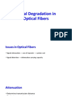 Signal degradation and distortion in optical fibers