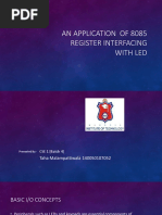 An Application of 8085 Register Interfacing With Led