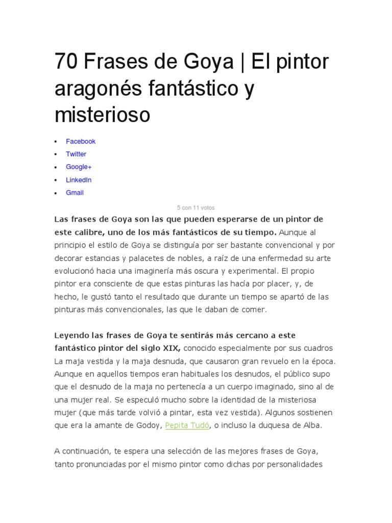 70 Frases de Goya | PDF | Francisco Goya | James Joyce, image size:768x1024