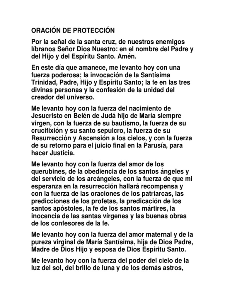 Oración de Protección y Liberación | PDF | Cristo (título) | Salvación