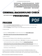 Criminal Background Check Procedures