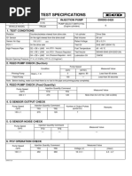 Injection Pump Test Specifications