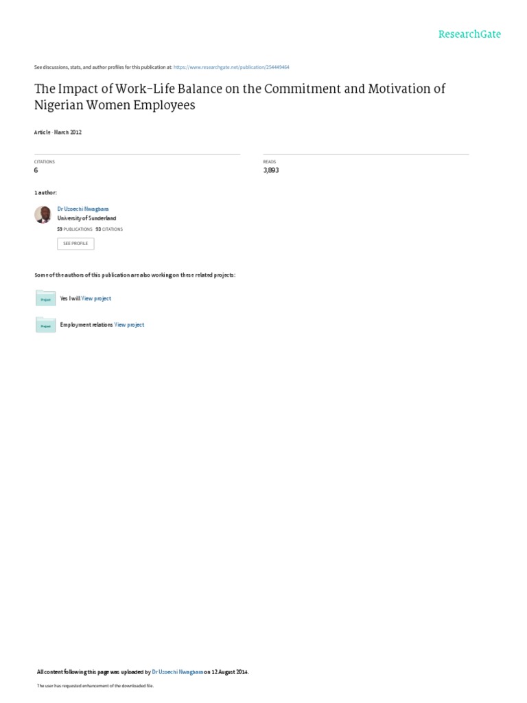 Work Life Balance | PDF | Work–Life Balance | Motivation