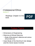 Professional Ethics: Readings: Chapter 2 of The Text Book