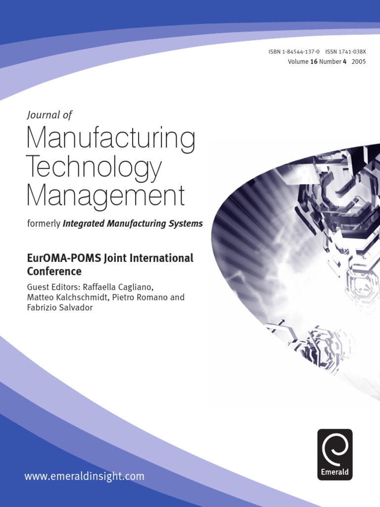 Journal of Manufacturing Technology Management Volume 16 Number 4 2005 ...
