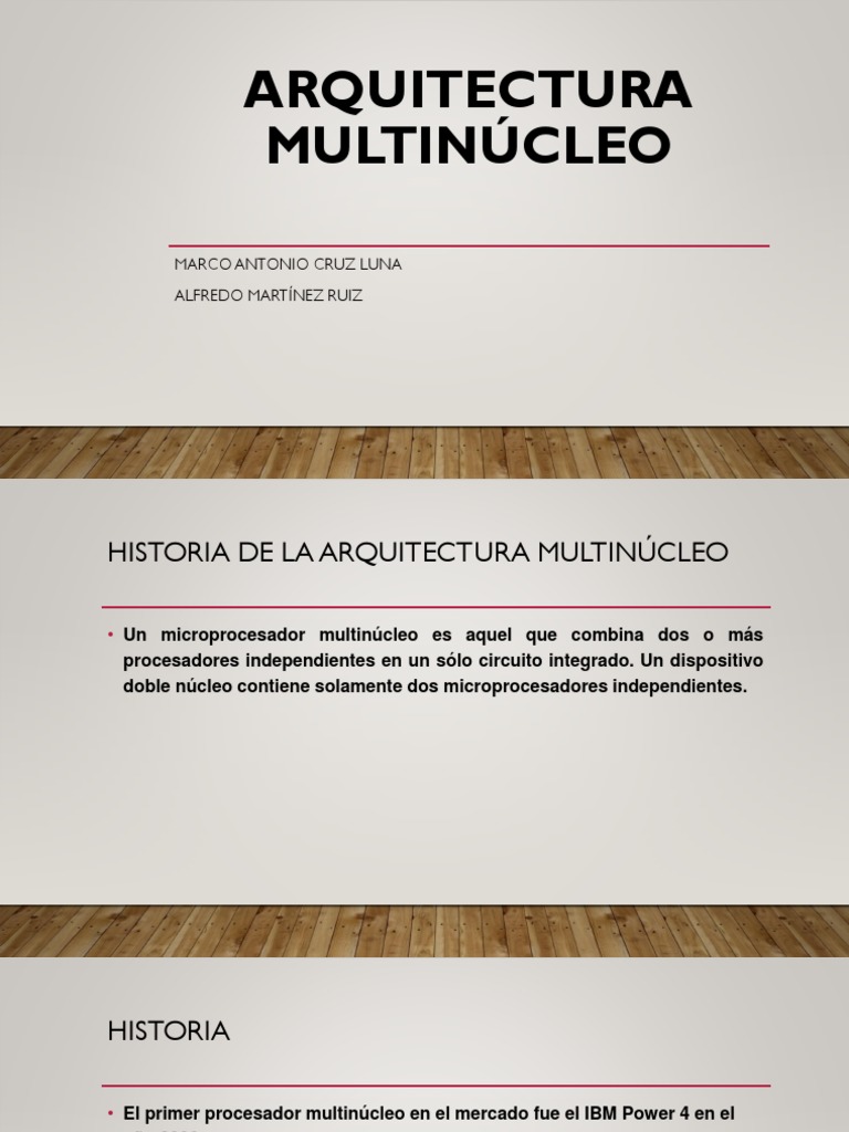 Arquitectura Multinúcleo Pdf Microprocesador Procesador Multi Core