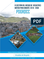 Plan Distrital de Gestión del Riesgo de Desastres y Cambio Climático de Bogotá