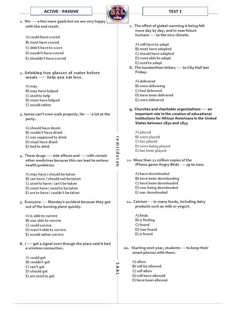 Active Passive Test 1 Drinking Two Glasses of Water Before Meals