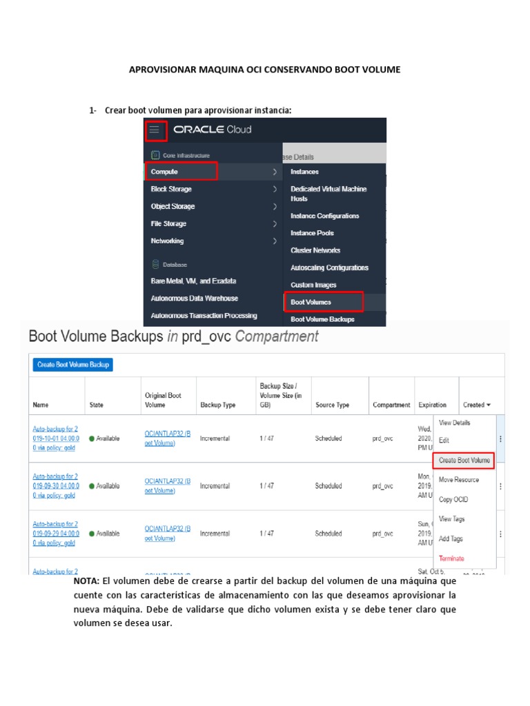 Aprovisionar Maquina Oci Conservando Boot Volume PDF