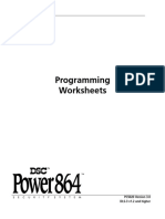 Programming Worksheets: PC5020 Version 3.0 DLS-3 v1.2 and Higher