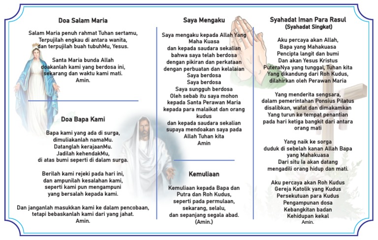 Doa Salam Maria Syahadat Iman Para Rasul Saya Mengaku Amin Pdf