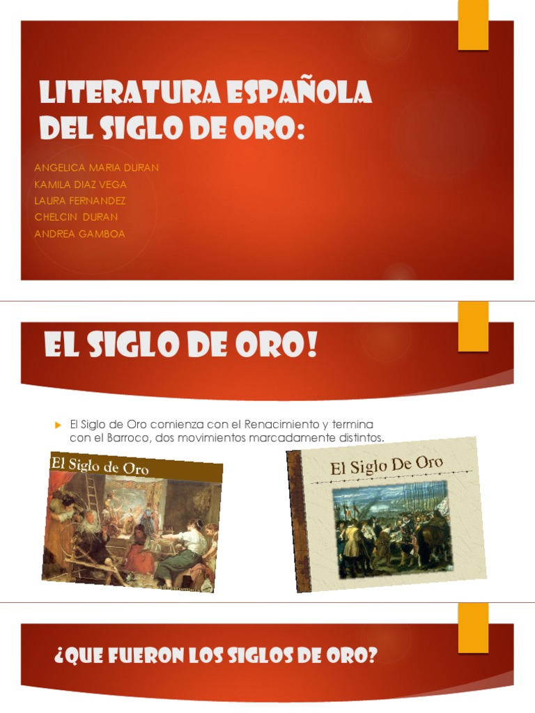 Literatura Española Del Siglo De Oro Angelica Maria