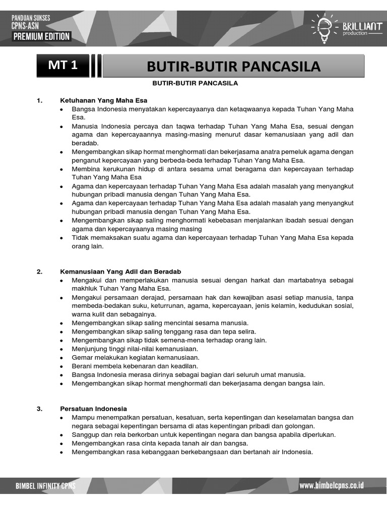 Butir-butir Pancasila dan UUD 1945 | PDF | Politik