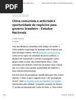 China Comunista e Anticristã é Oportunidade de Negócios Para Governo Brasileiro - Estudos Nacionais