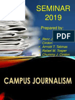 Seminar 2019: Prepared by