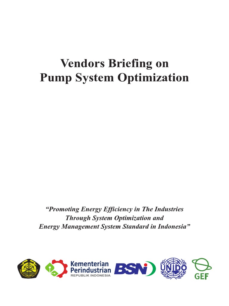 Pump System Optimization Briefing | PDF | Efficient Energy Use | Energy ...