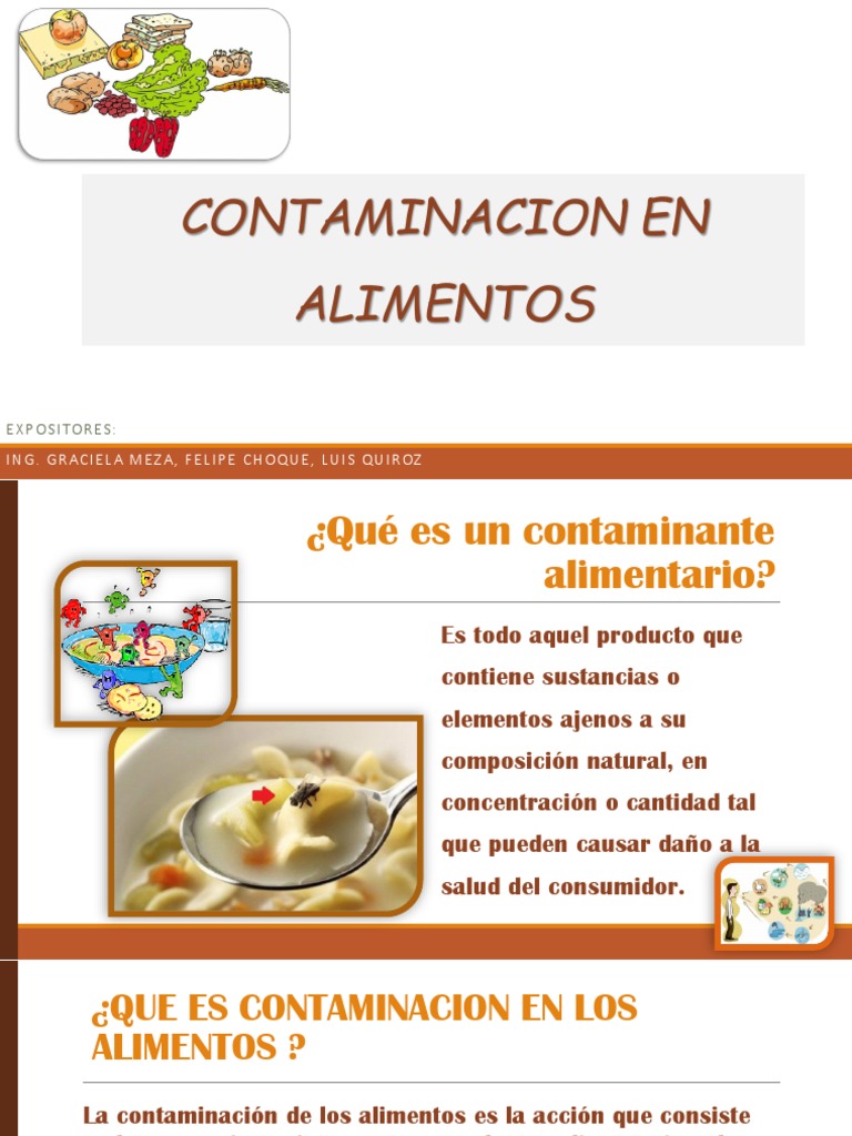 Tipos y Ejemplos de Contaminación Alimentaria | PDF | Heces | Alimentos