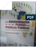 De La Administración Pública A Las Políticas Públicas