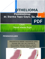 Mesothelioma: Pembimbing: Dr. Darma Tapa Gayo, Sp. Rad