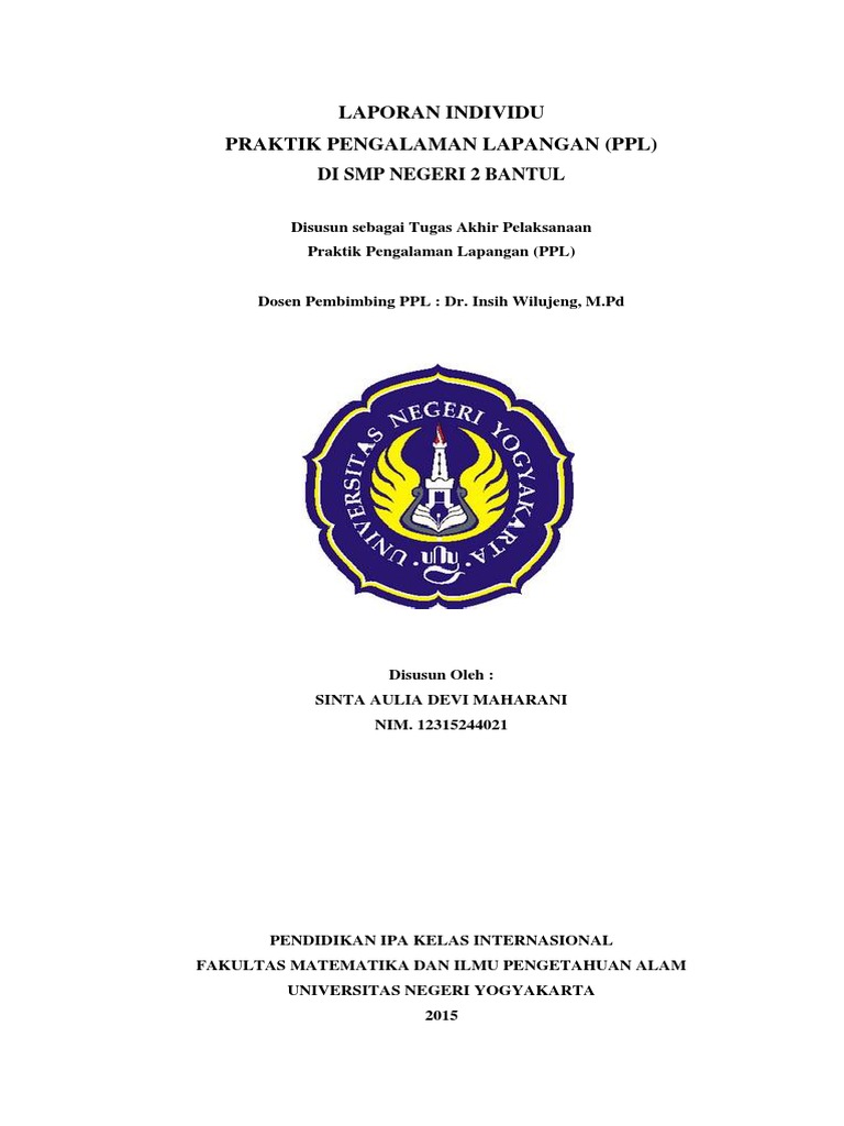 Contoh Laporan Individu Ppl Unsri