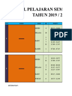 Jadwal Pelajaran Semester Gasal