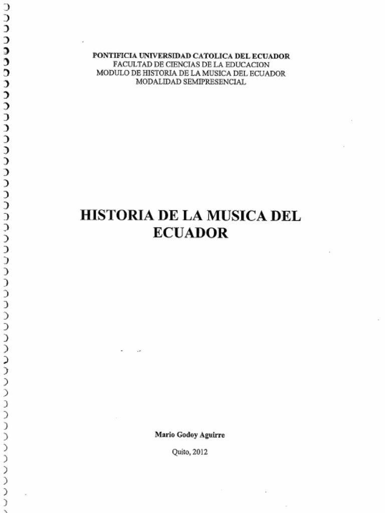 Bobs Ko Chusna Free Video - Historia de La MÃºsica Del Ecuador-Mario Godoy PDF | PDF