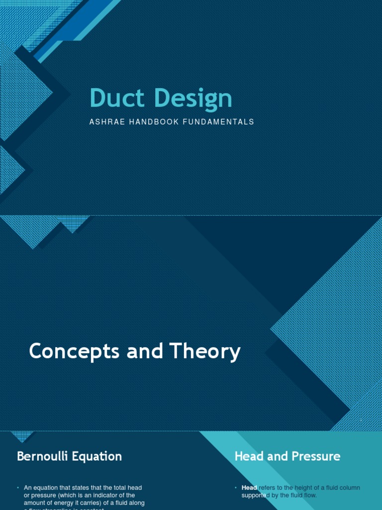 P1 Duct Design Introduction PDF Reynolds Number Duct (Flow)