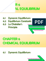 Chemical Equilibrium: 6.1 Dynamic Equilibrium 6.2 Equilibrium Constants 6.3 Le Chatelier's Principle