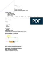 I. Learning Outcomes (Objectives) : Pre Activity