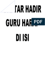 Daftar Hadir Guru