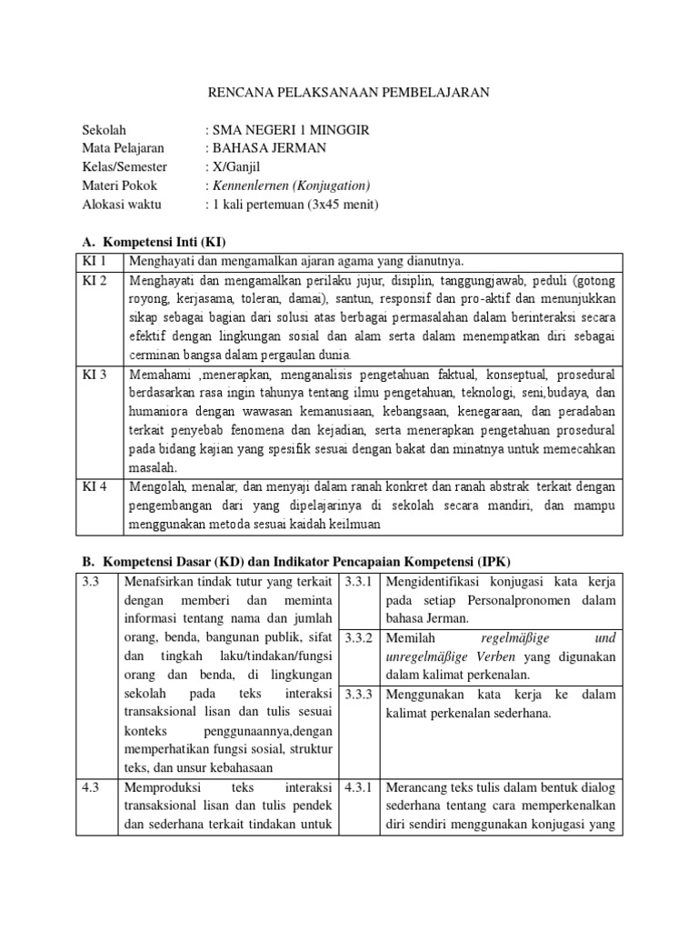 RPP STEM Bahasa Jerman PDF