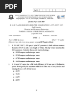 Design of Electrical Apparatus - Question Paper