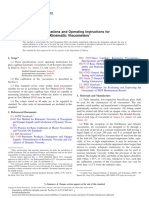 Glass Capillary Kinematic Viscometers: Standard Specifications and Operating Instructions For