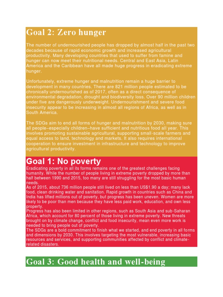 Goal 2 Zero Hunger PDF Sustainability Malnutrition