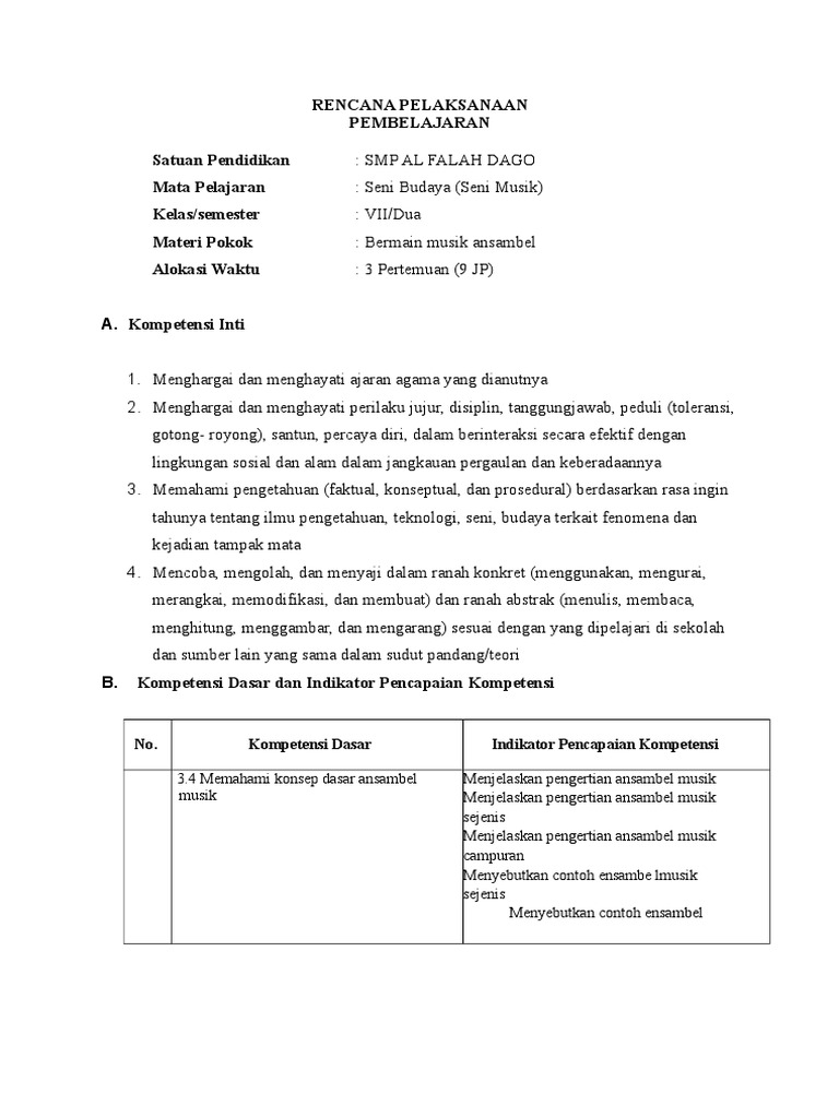 Rpp Seni Musik 3 4