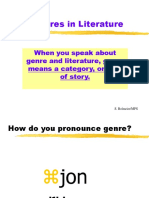Genres in Literature: When You Speak About Genre and Literature, Genre Means A Category, or Kind of Story